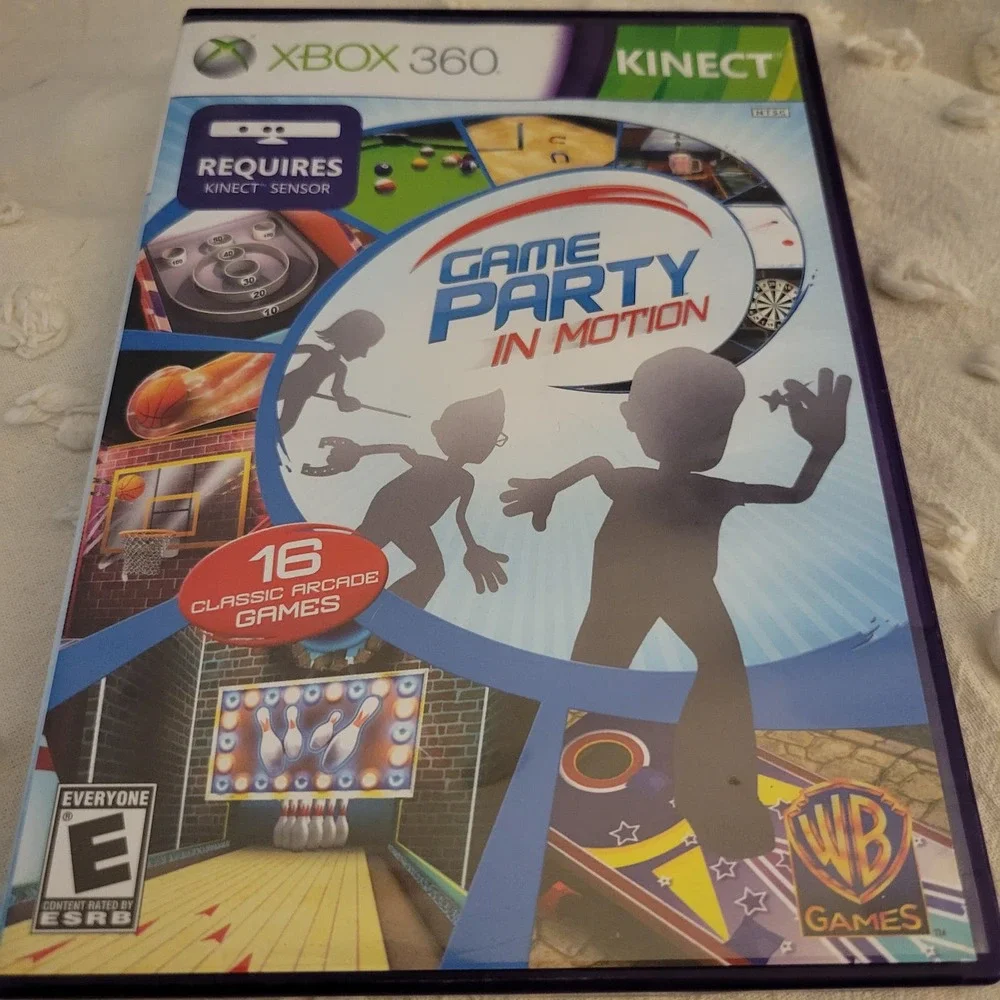 Game Party in Motion XBOX 360 KINECT WB games Arcade Games Complete w/ Manual